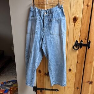 SHEIN Light Blue Flare & Wide Leg Jeans